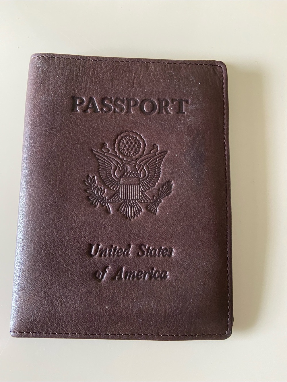 Wilsons Leather Brown Leather Passport Bifold Wallet